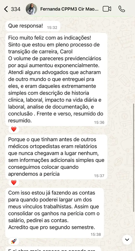 Print de depoimento de aluna do CAEPE