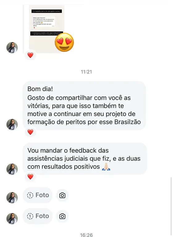 Print de depoimento de aluna do CAEPE